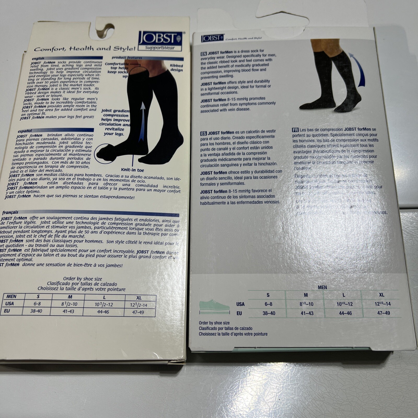 JOBST forMen Knee High Closed Toe 8-15mmHg (Navy) Small 2/pairs 2 Pack