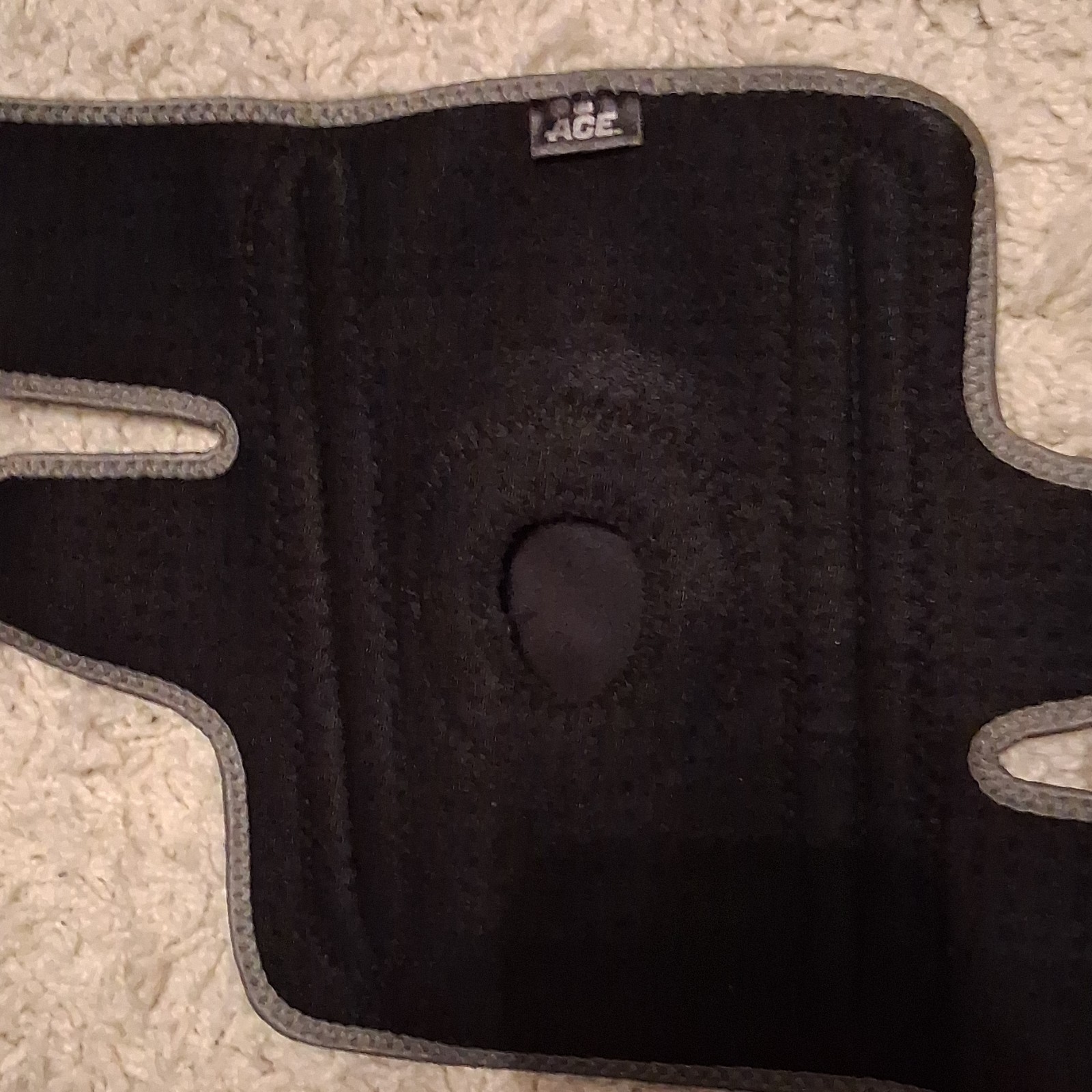 ACE Adjustable Black Knee Brace Wrap with Straps, One Size Stabilization
