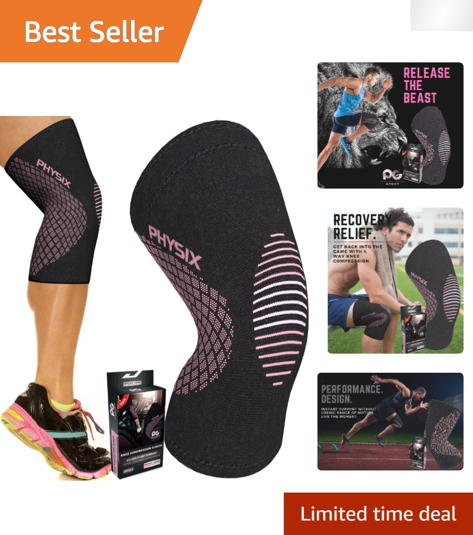 Anti-Slip Physix Gear Compression Knee Sleeve – Comfortable Support for All