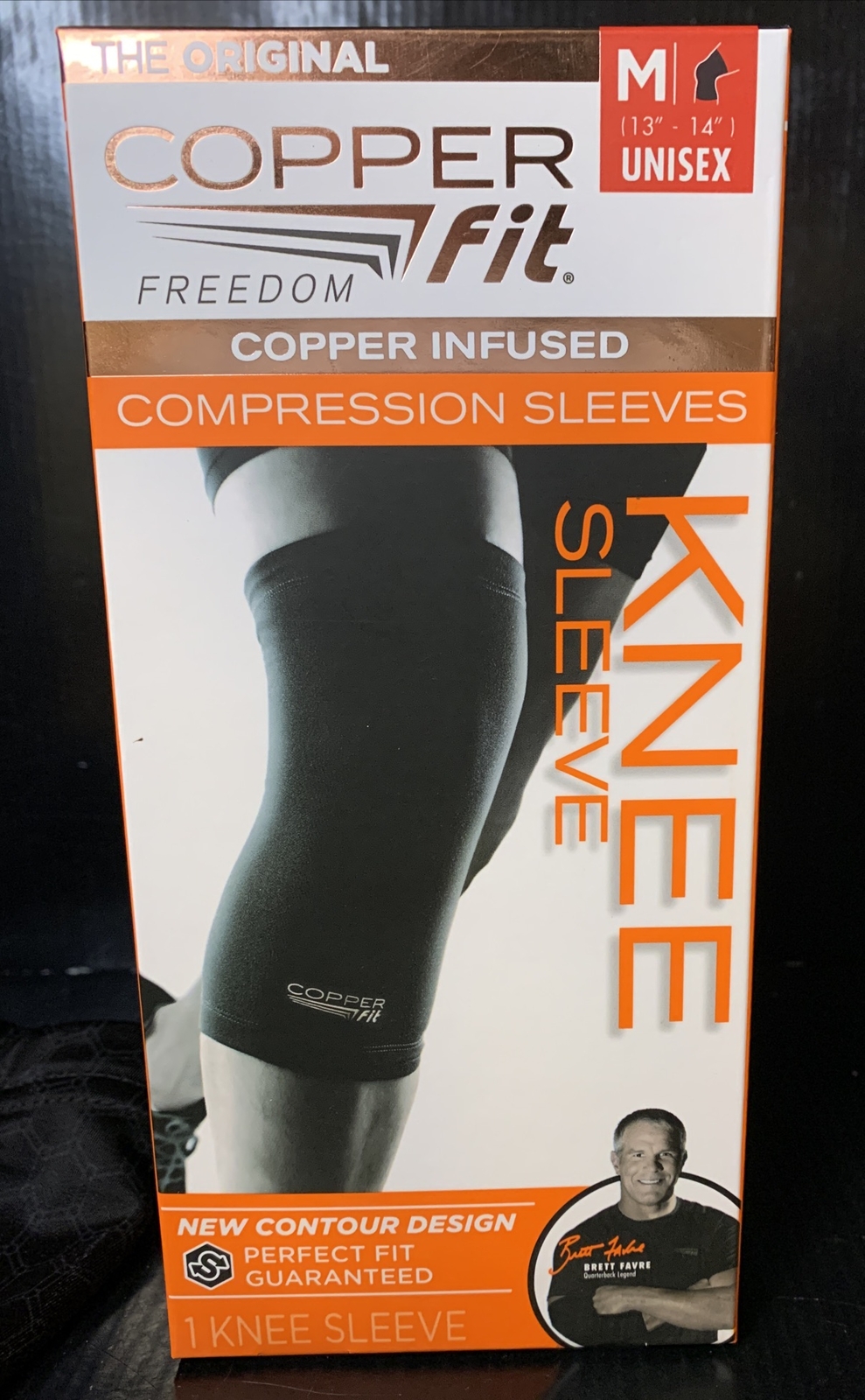 Copper Fit Freedom Copper Infused Knee Compression Sleeve M 13”-14” Wicking