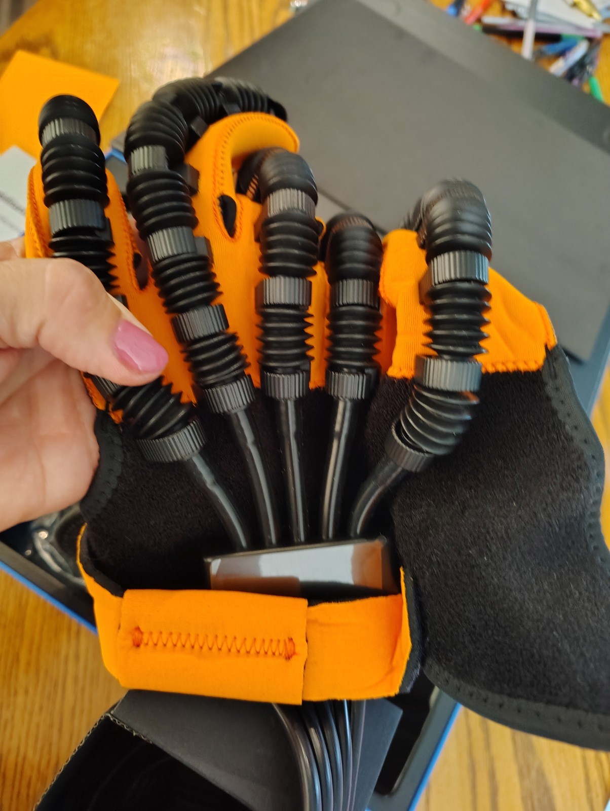 Left Hand Function Rehabilitation Robot Glove for Stroke Recovery/Therapy