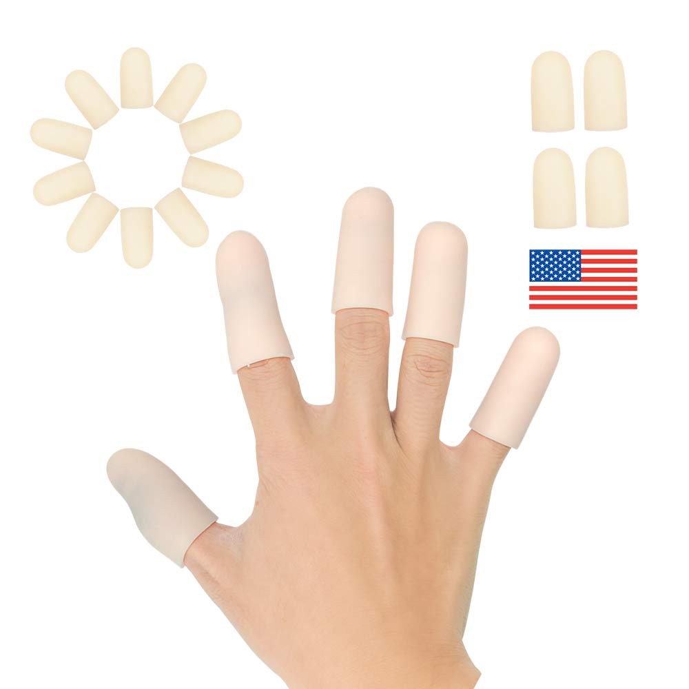 Gel Finger Cots, Finger Protector Support(14 PCS) NEW MATERIAL Finger Sleeves