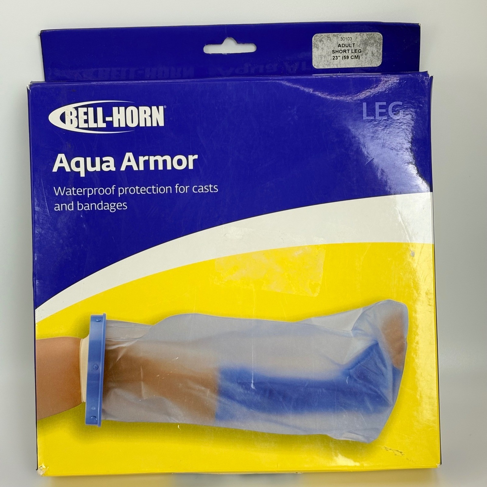 Bell-Horn Aqua Armor Waterproof Cast Protector Adult Short Leg 23″ 30103 NEW