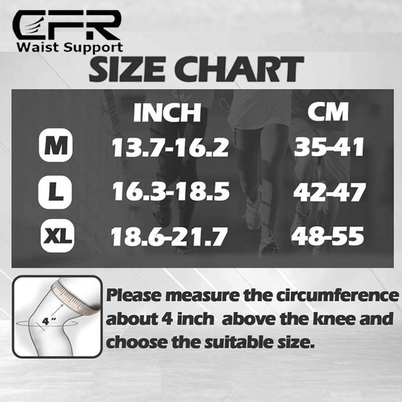 Full Leg Sleeve Knee Support Brace Compression Meniscus Tear Arthritis Pain Gym