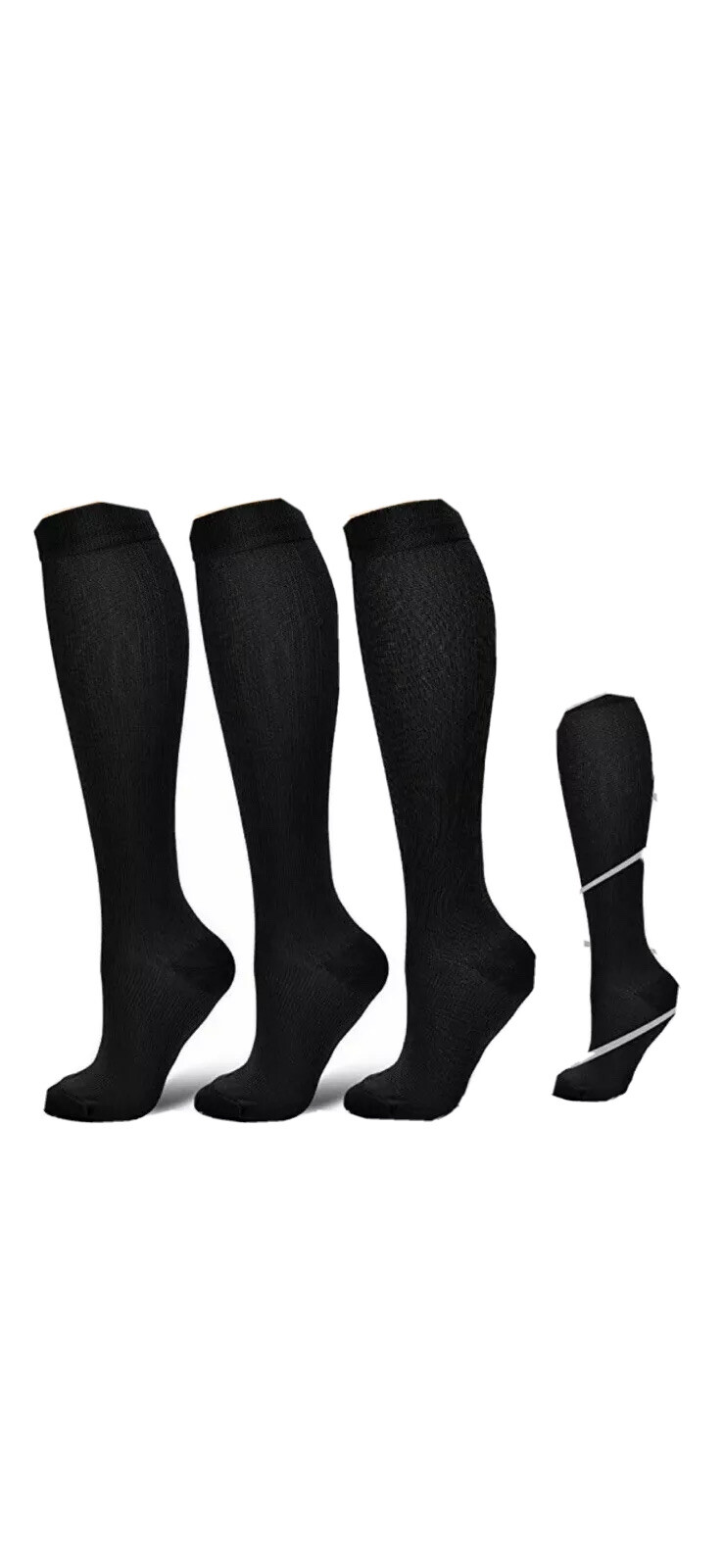 BLUETREE Compression Socks ( 4 Pairs ) Socks for Women & Men Choose Colors & Sz