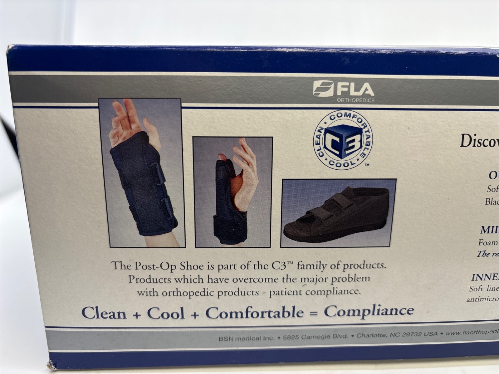 FLA Orthopedics Men’s Medium POST-OP SHOE Antimicrobial Protection USA FREE SHIP