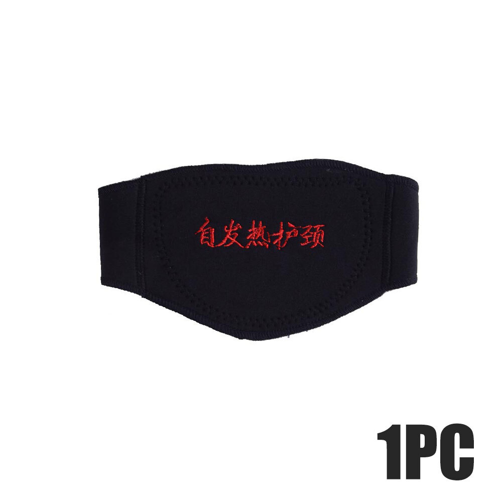 Magnetic Self Heating Neck Support Brace Collar Pain Relief Heat Pads Tourmaline