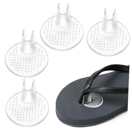 WLLHYF 2 Pairs Silicone Thong Sandal Toe Protectors, Toe Guards (Clear) | Non