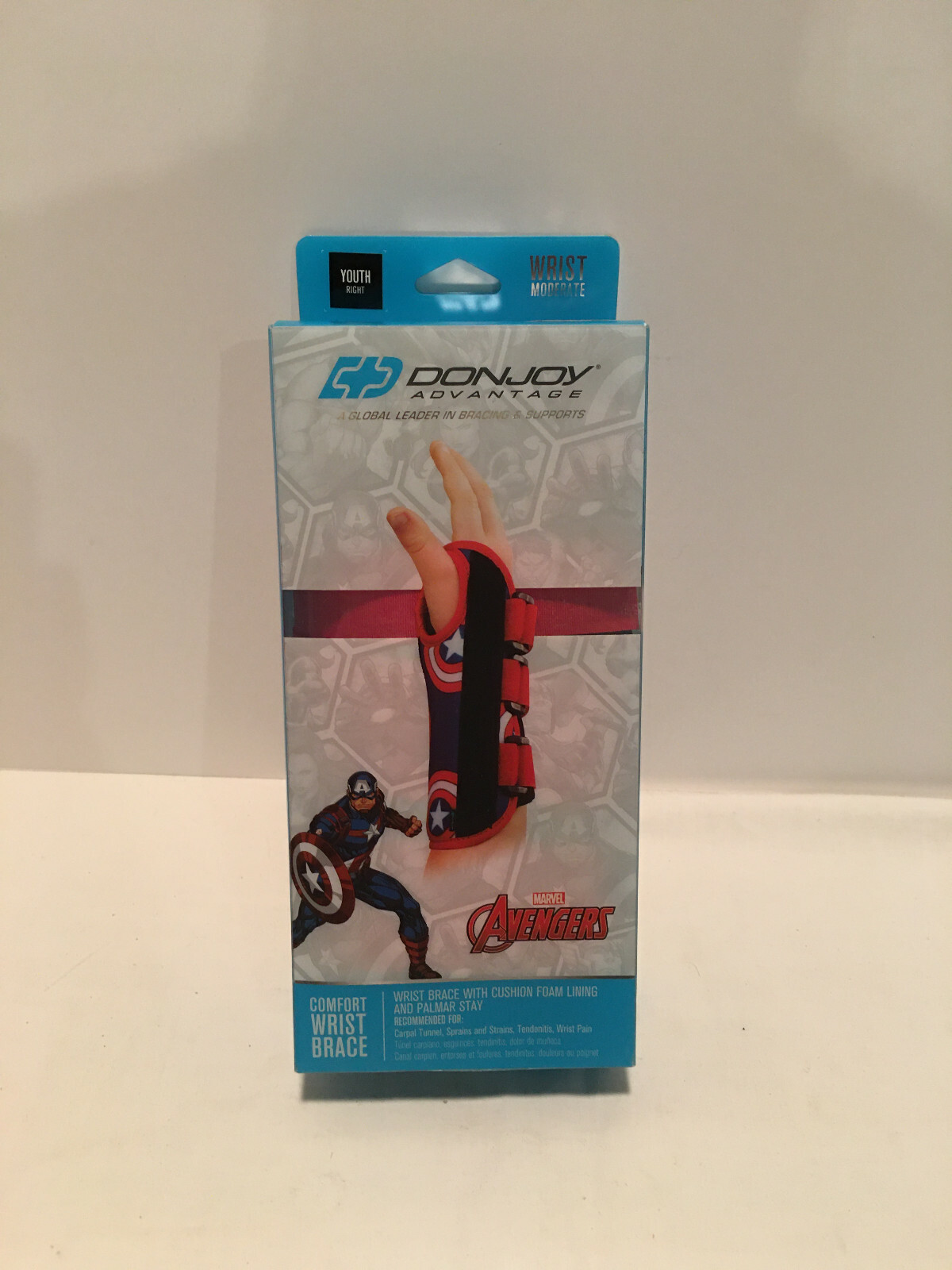 DONJOY Advantage Kids Marvel Captain America Comfort Wrist Brace Right