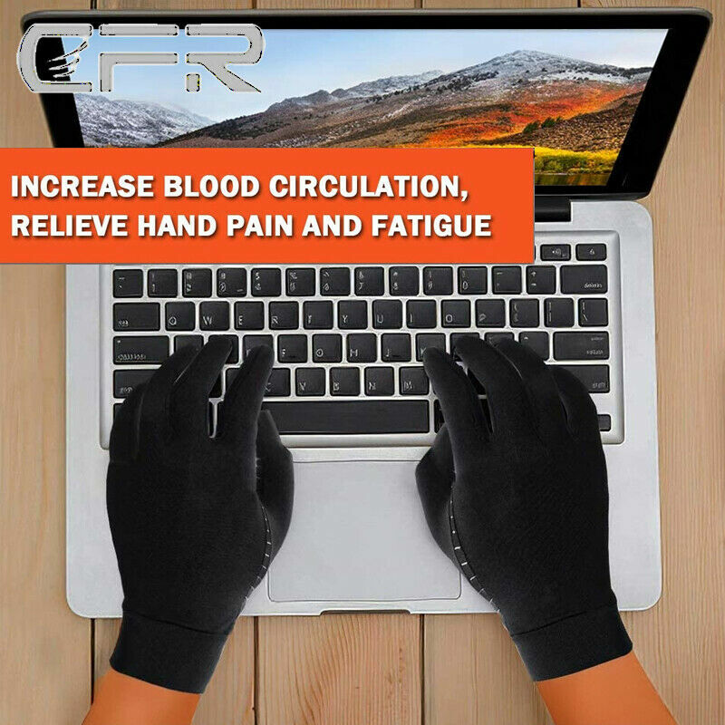 Copper Infused Compression Arthritis Gloves Rheumatoid Joint Pain Relief Hand US