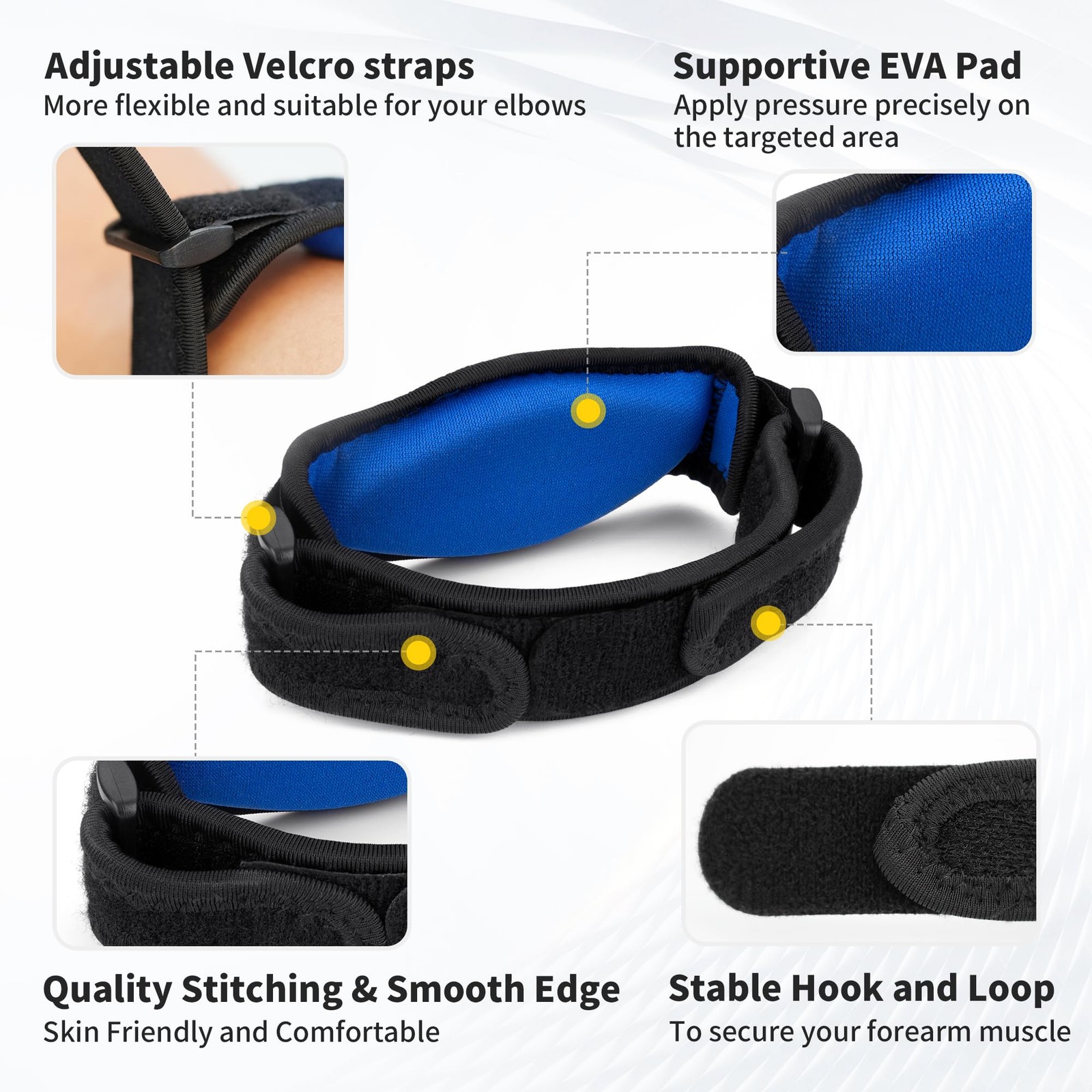 2 Pack Tennis Elbow Brace for Men & Women, Elbow Pain Relief for Tendonitis, Ten