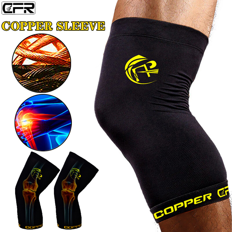 Copper Knee Support Brace Compression Sleeve Sport Joint Pain Arthritis Relief