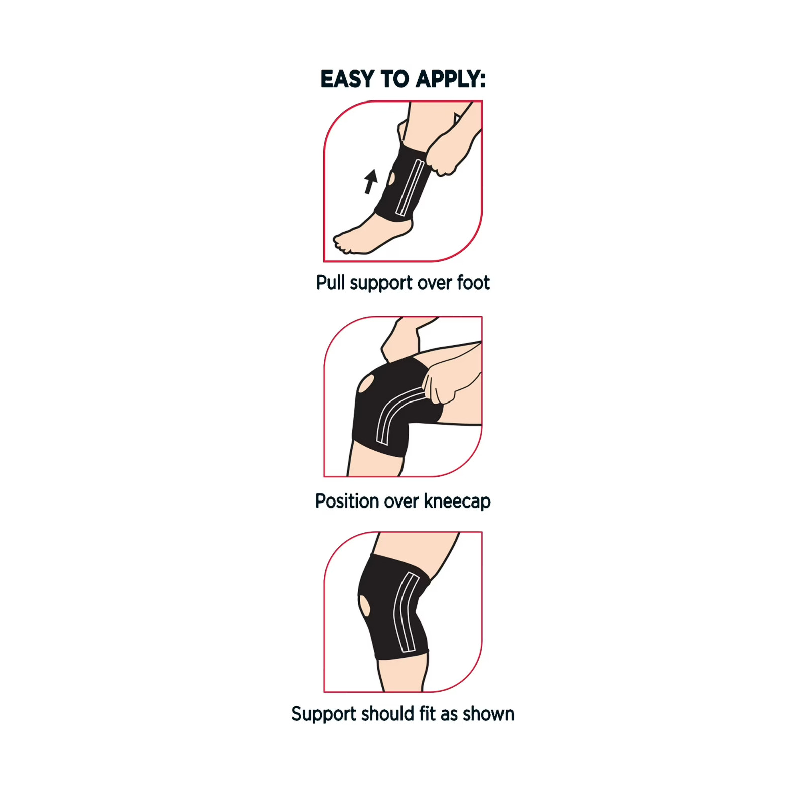 EQUATE ELASTIC KNEE STABILIZER LARGE/XLARGE, BLACK *DISTRESSED PKG