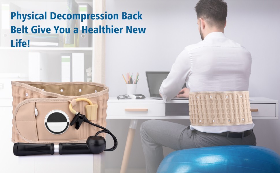 Decompression Belt Back Brace Lumbar Support Spinal Air Lower PainWaist Traction