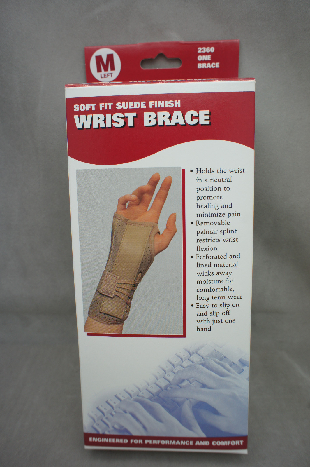 NEW Wrist Brace OTC Soft Fit Suede Finish Beige Different Sizes Left Right NIB