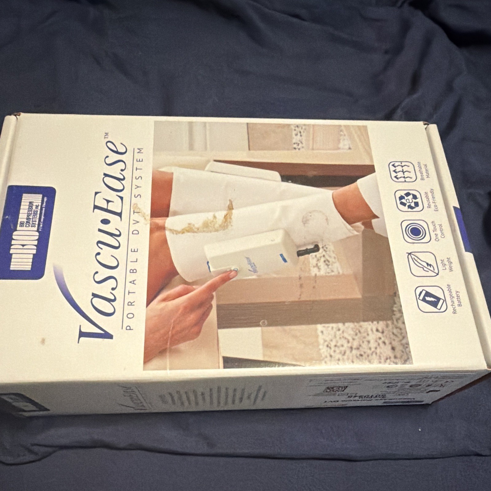 Bio Compression Vascu-Ease Portable DVT Calf Compression Sleeves Rechargeable
