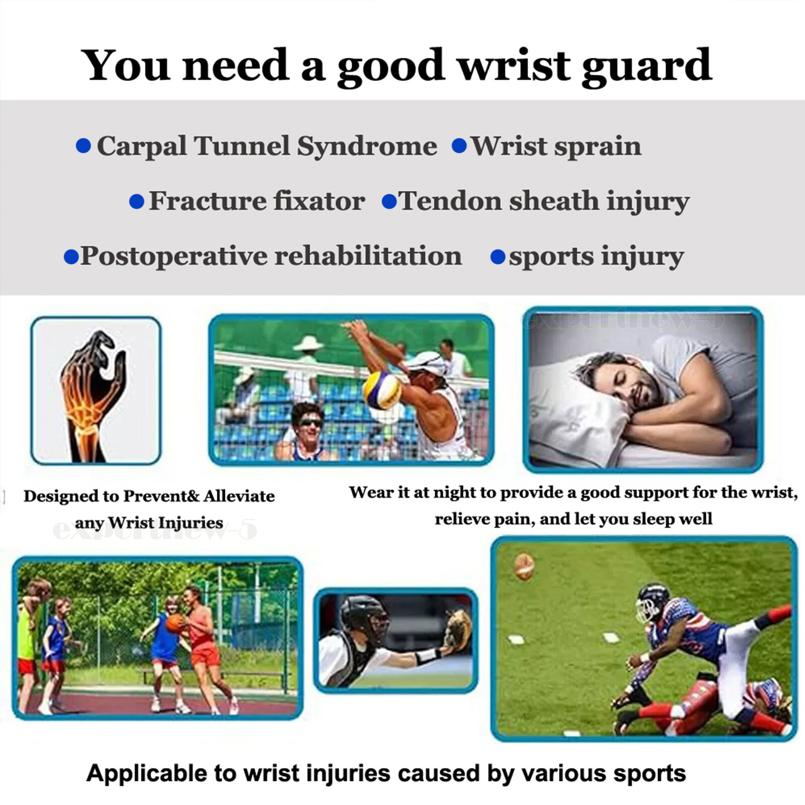 Left Right Wrist Support Brace Splint Carpal Tunnel Hand Sprain Arthritis Injury