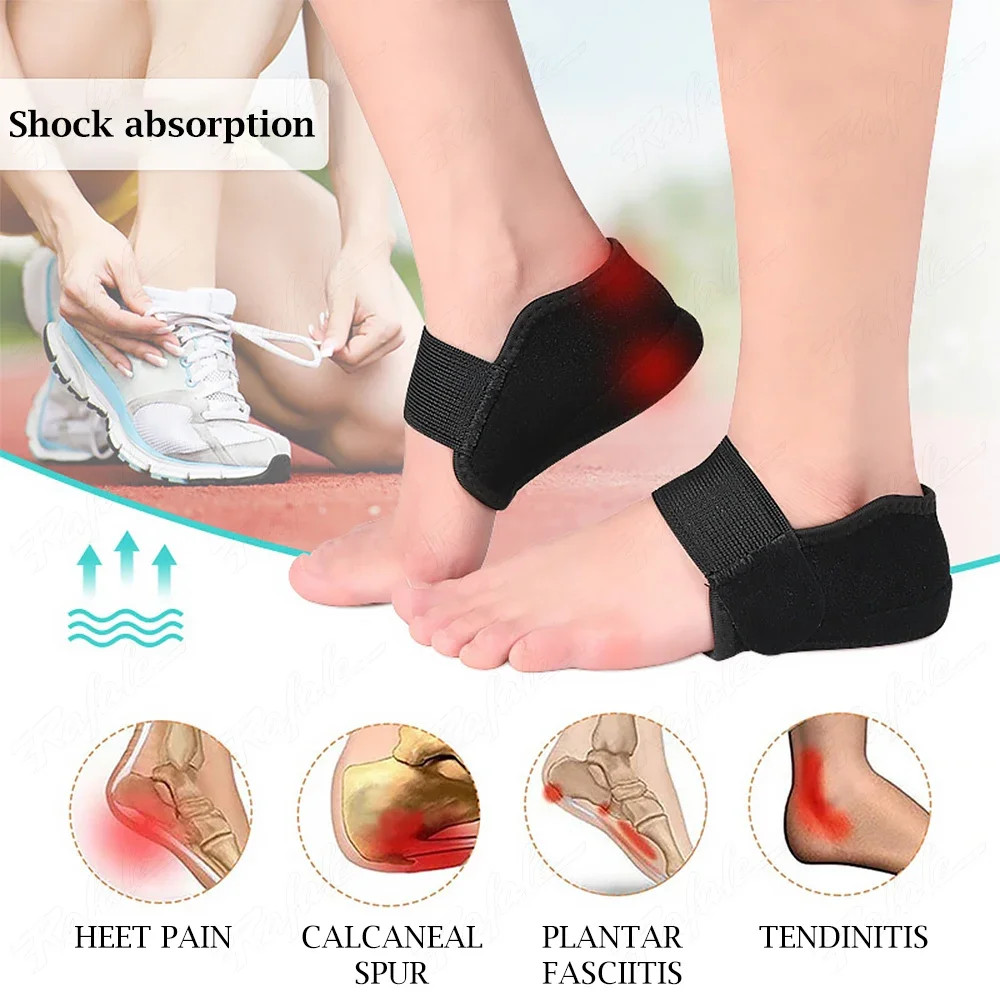 1 Pair Soft Height Increase Insole Sock For Men Women Half Heel Protectors Heigh