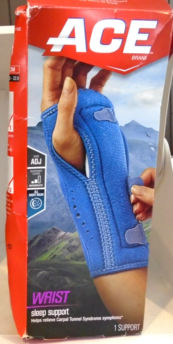 ACE Night Wrist Sleep Support Orthopedic Brace Carpal Tunnel Relief New Open Box