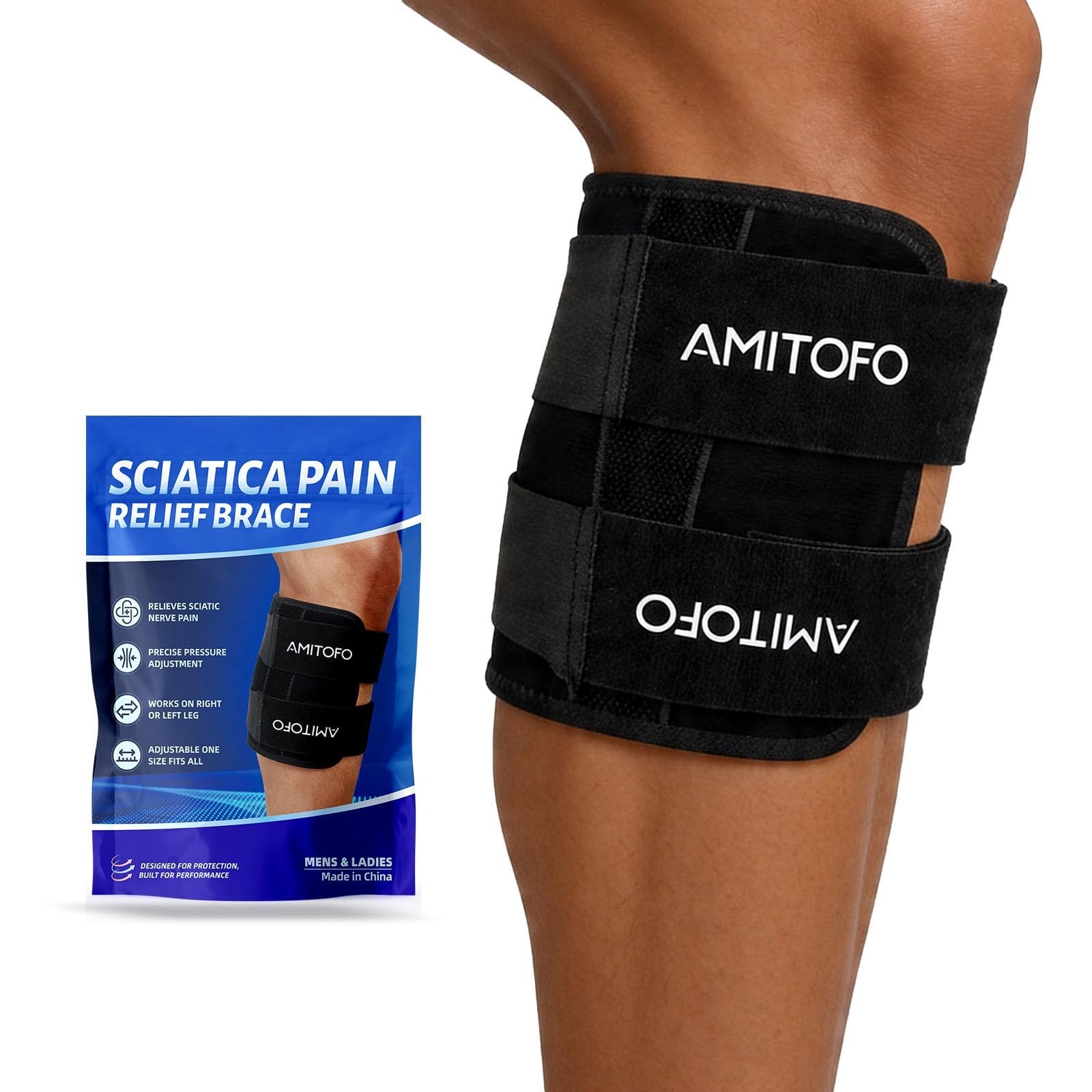 Adjustable Sciatica Pain Relief Brace with Dual Pressure Pads | Compression Wrap