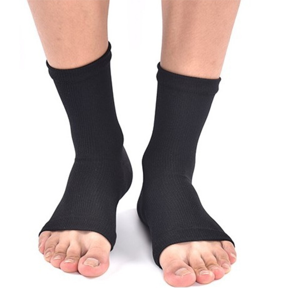 Copper Infused Compression Socks Planter Fasciitis Ankle Support Gym Pain Relief