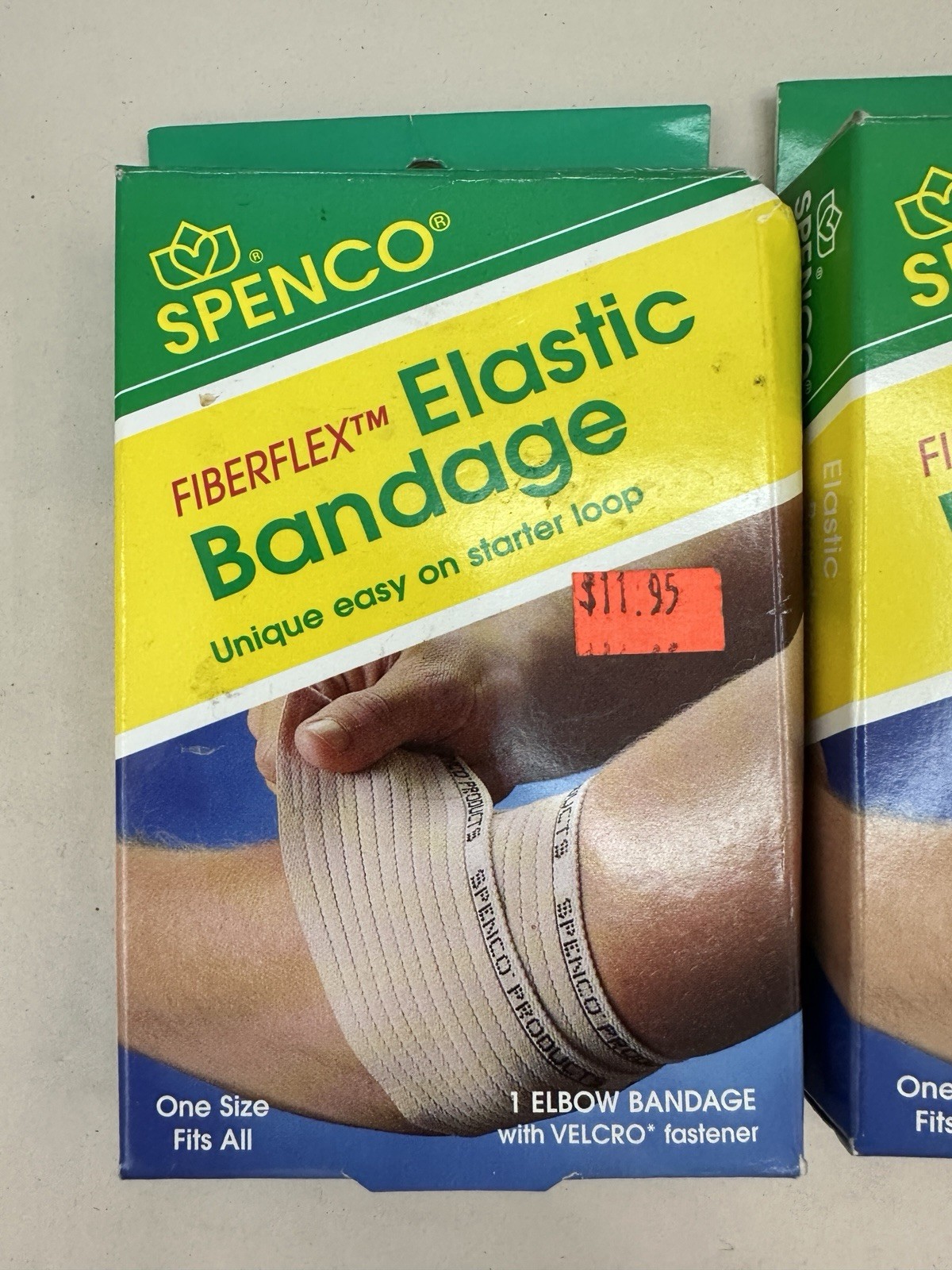 NOS Spenco FIBERFLEX Elastic Bandage, Elbow Wrap, One Size Fits All – Pack Of 3