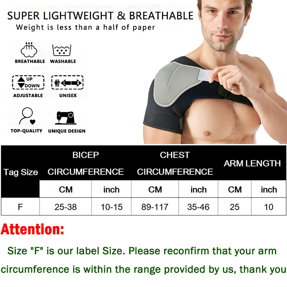 Shoulder Brace Rotator Cuff Support Pain Relief Adjustable Sports Protector US