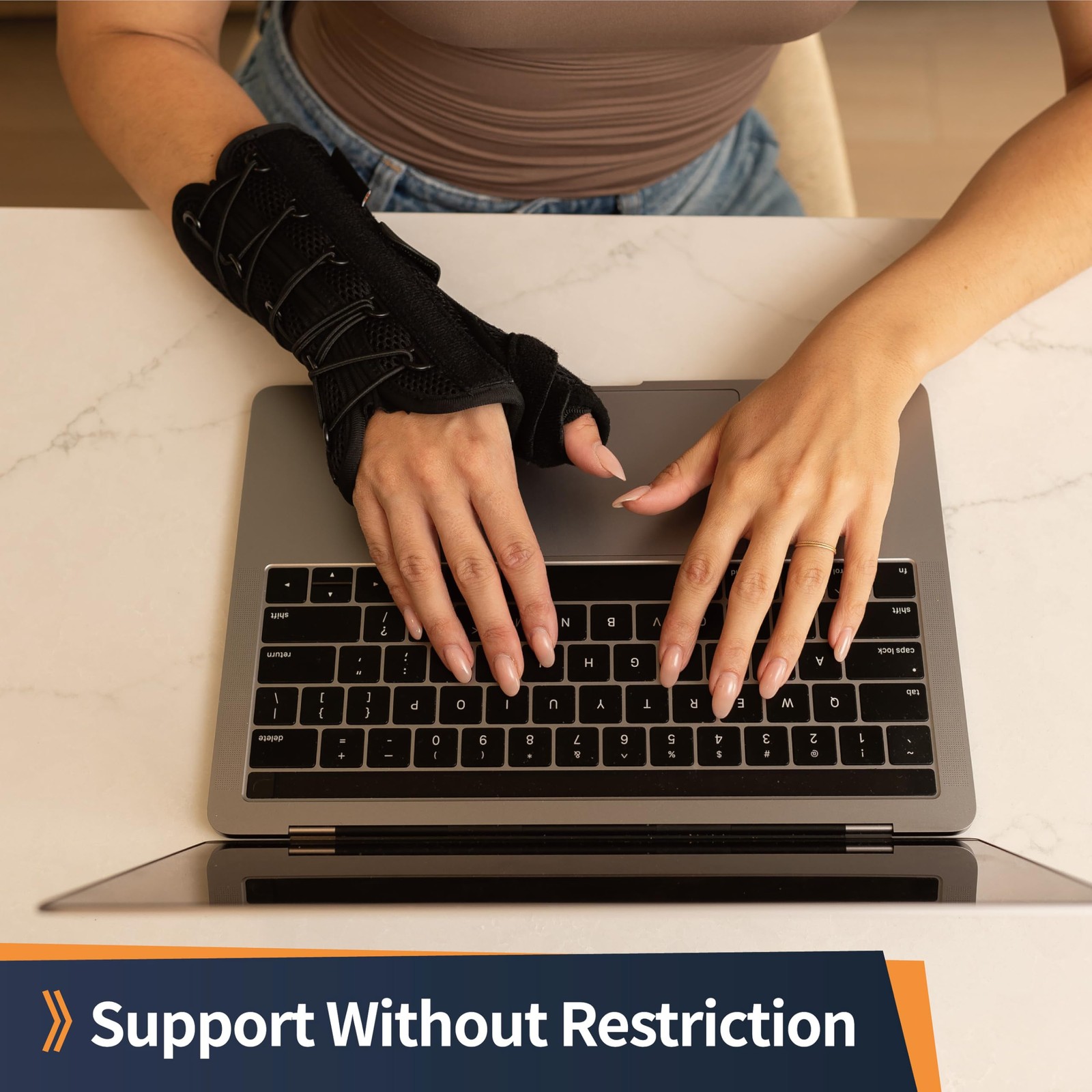 Comforband Quick-Strap Wrist & Thumb Spica Splint – Adjustable Support Brace for