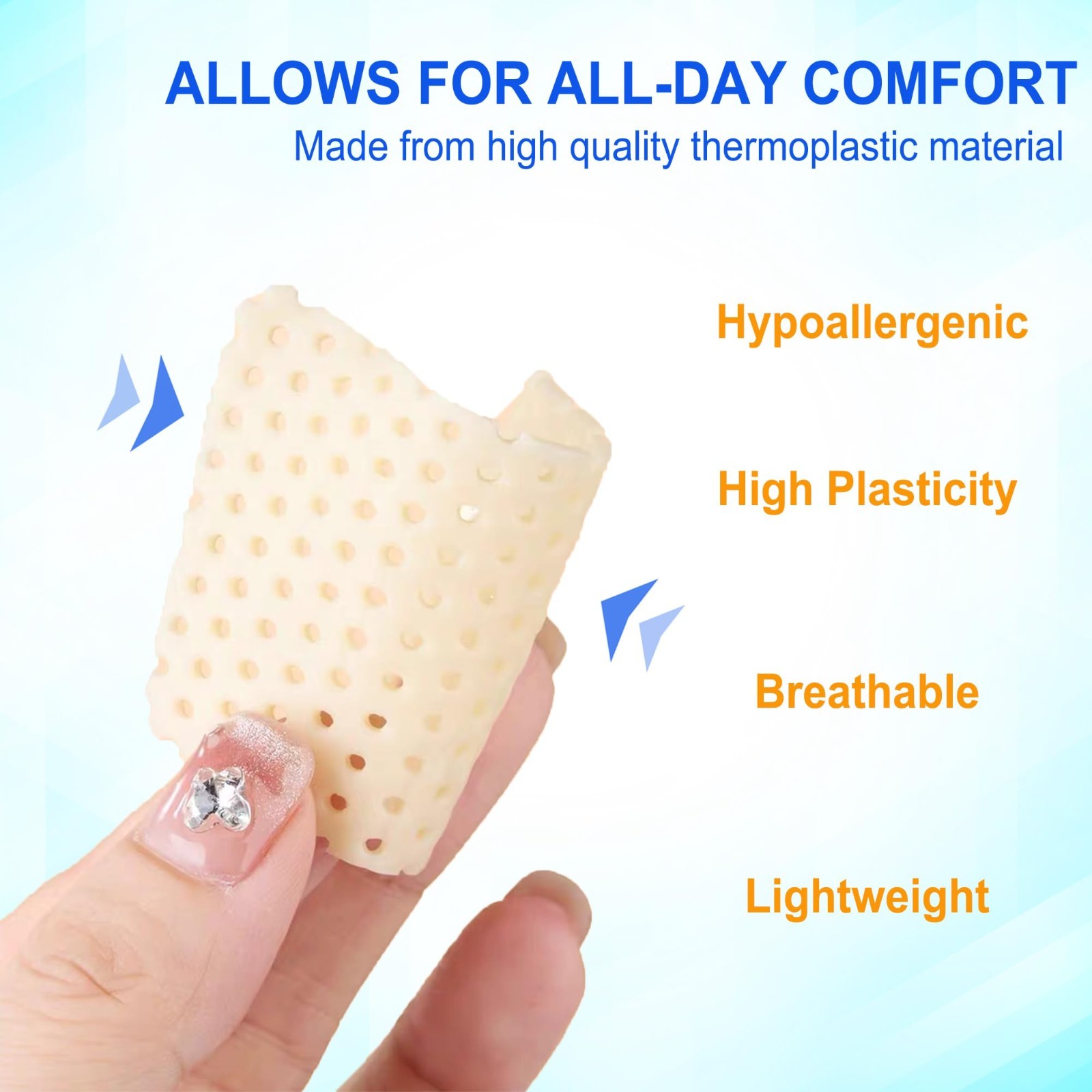 7-Piece Thermoplastic Nose Splint Set | Trapezoid Nasal Support Brace for Surger