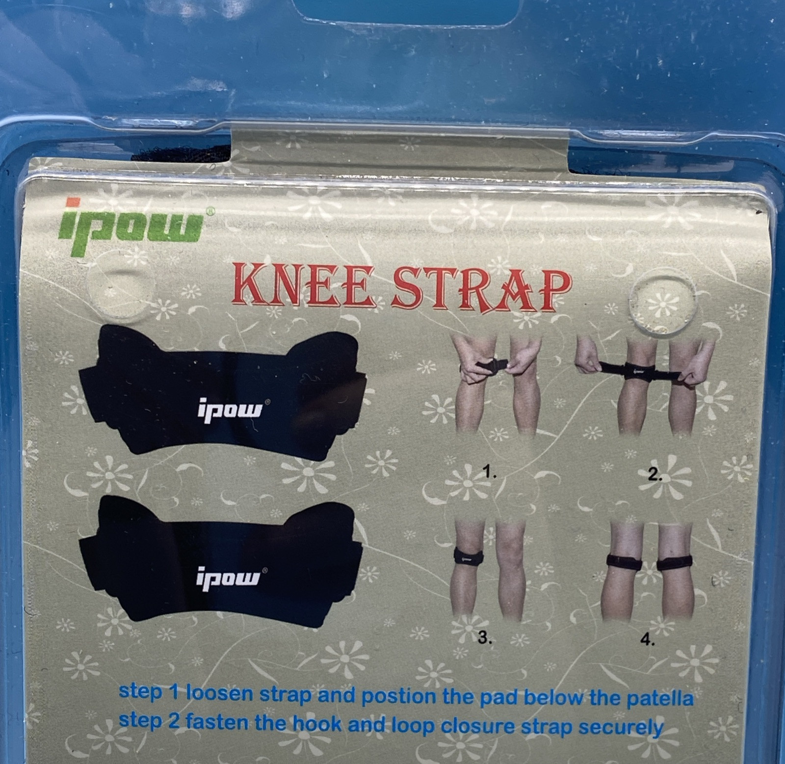 IPOW Brand 1 Pair (2 Pcs) Knee Strap Pain Relief Support Patella Stabelizer New