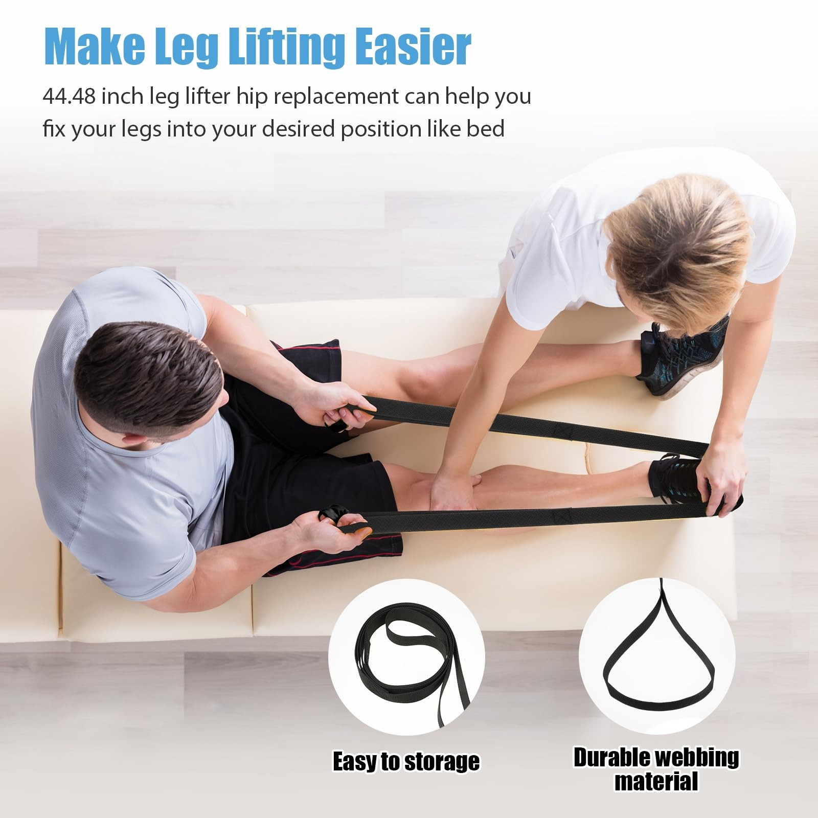 6 Pcs Total Hip Kit with Leg Lifter Hip Back Knee Replacement Recovery Aid for S