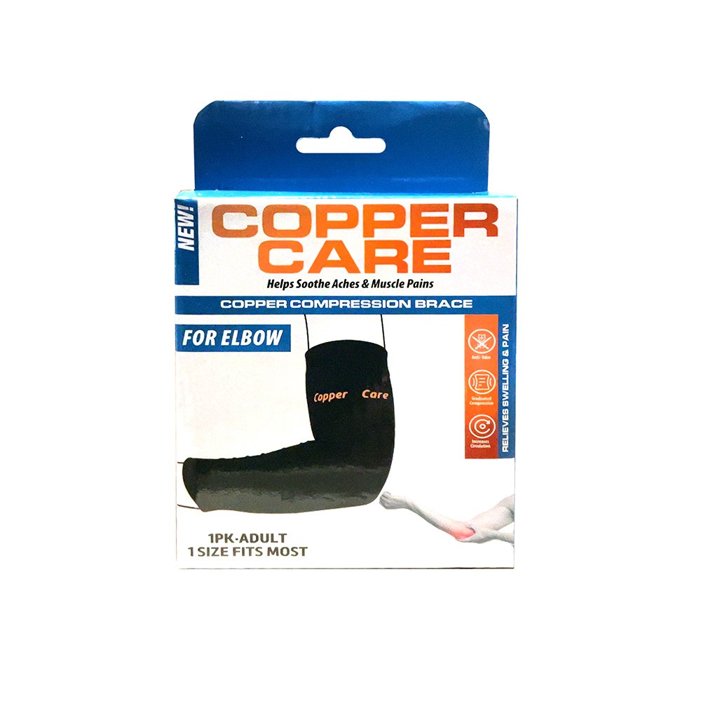 Copper Care Elbow Compression Brace Support Sleeve for Joint Pain Relief