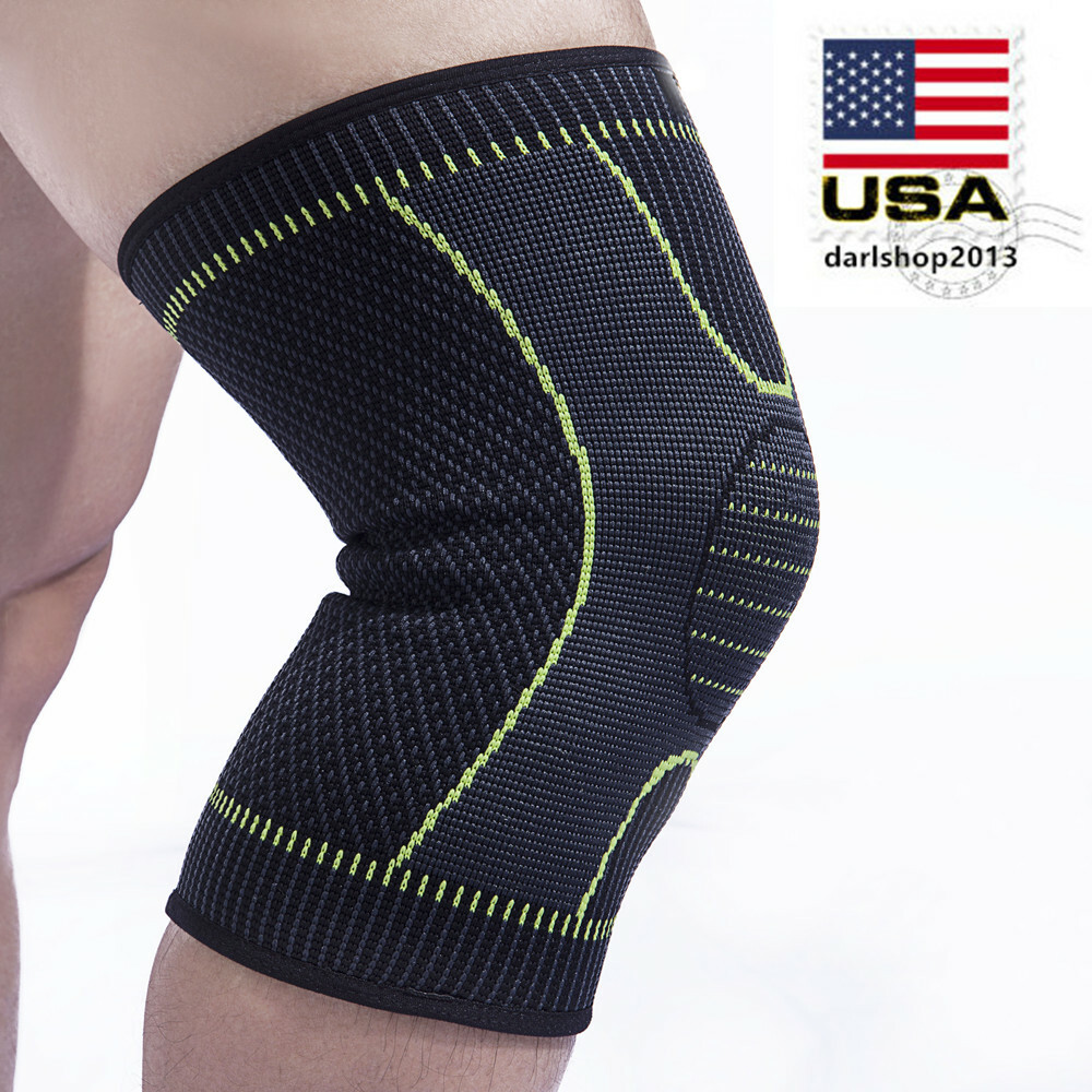 Knee Compression Brace Sleeve Support Sport Joint Injury Pain Relief Arthritis