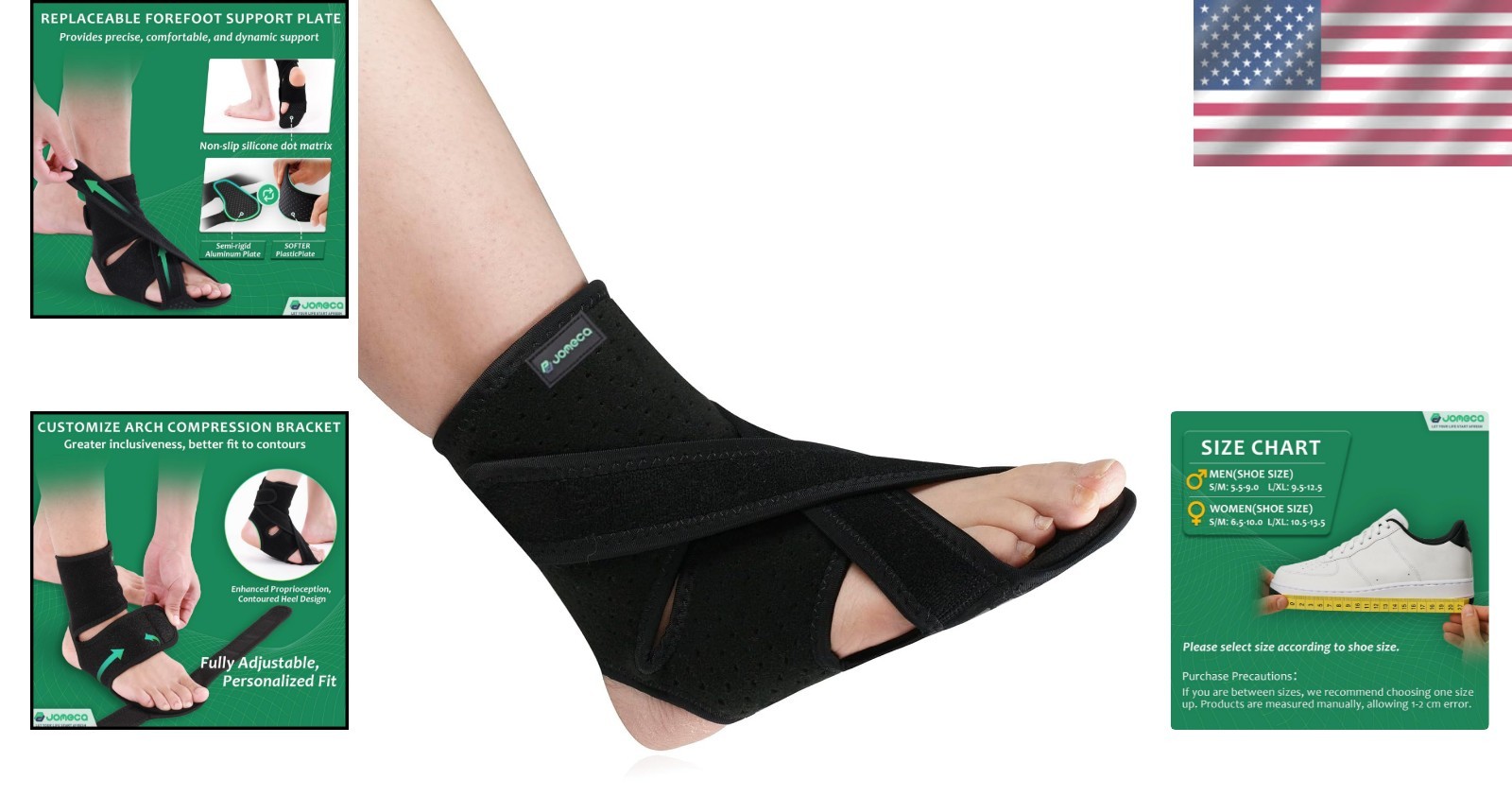 Breathable Adjustable Drop Foot Brace for Enhanced Mobility – Fits Men & Women