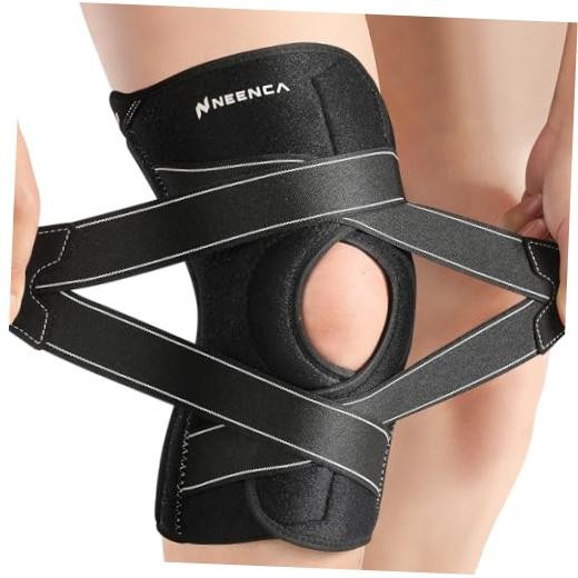 Knee Brace for Women & Men, Compression Knee Support with Medium Black-Single
