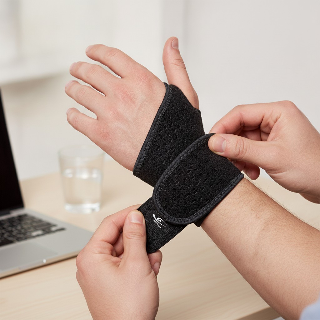 Adjustable 2-Pack Wrist Compression Strap for Weightlifting & Pain Relief