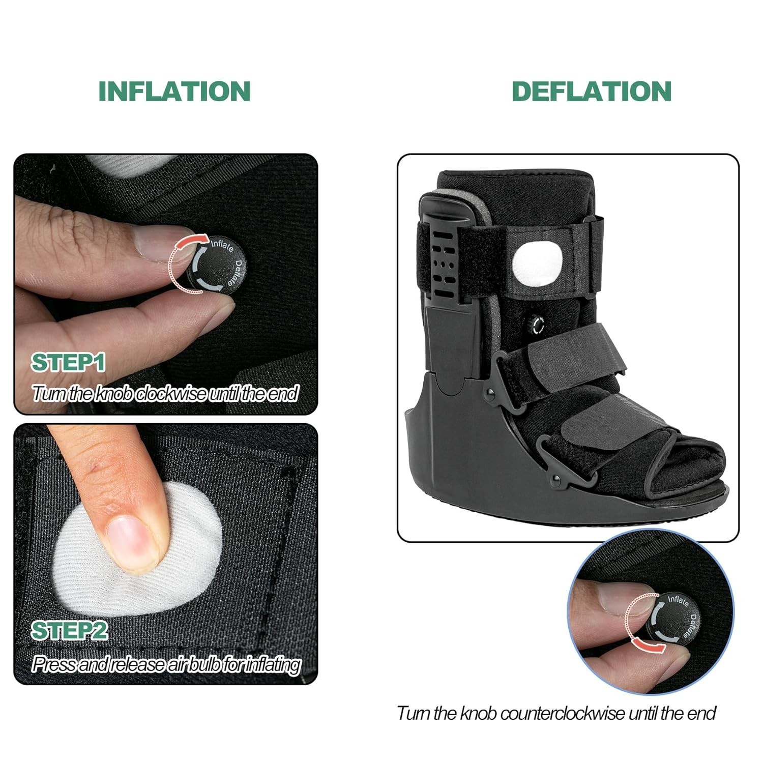Rocker Sole Walking Boot – Medium Fracture Boot for Ankle Support and Comfort