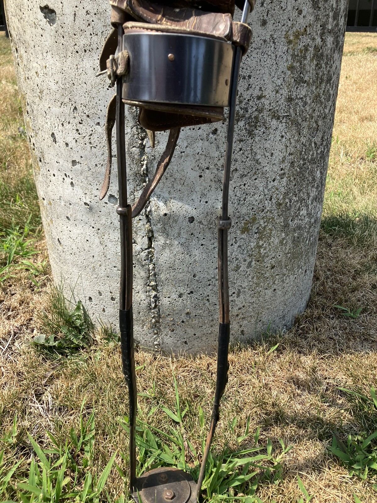 Antique Knee ankle foot orthosis KAFO prosthetic Leg