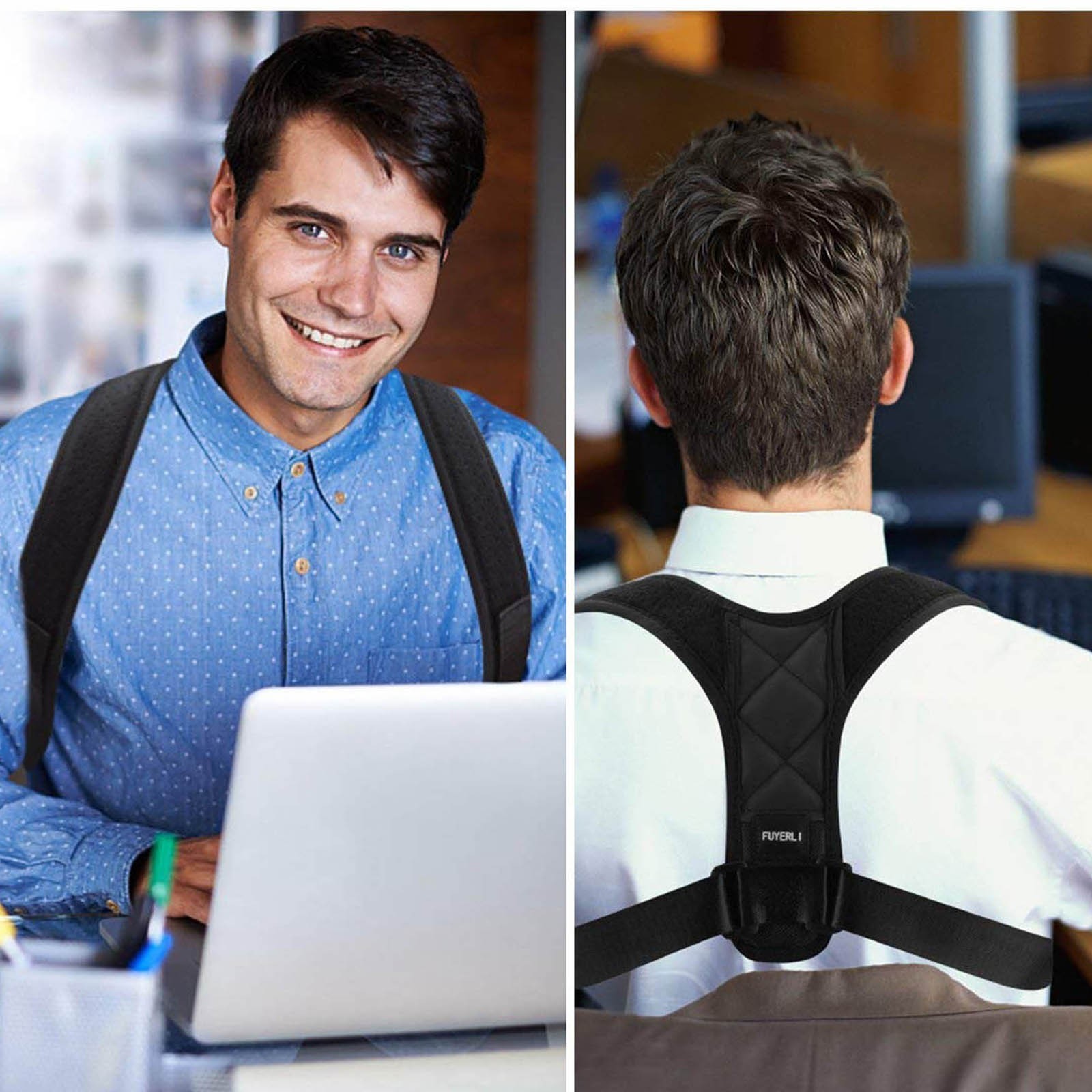 Back Posture Corrector Brace Adjustable Shoulder Support Relief Men Women Unisex