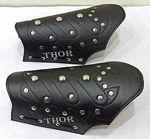 Leather Medieval Bracer Pair Gauntlet Arm Guard Rustic Vintage Home Decor Gift
