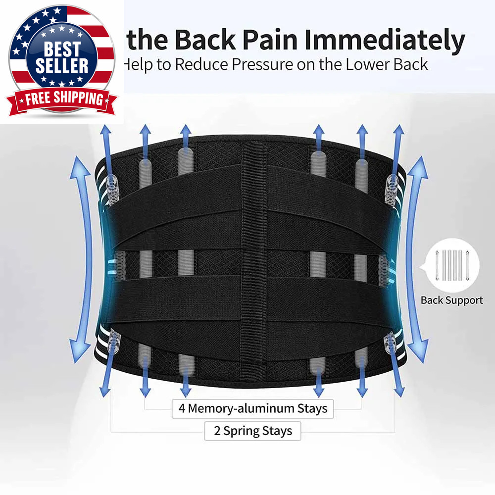 Double Pull Back Lumbar Support Belt Waist Orthopedic Corset Men Women Spine Dec