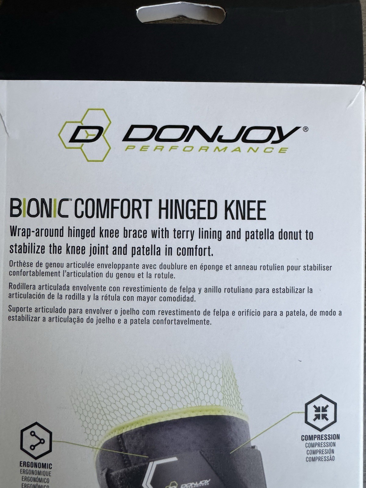 DonJoy Performance Bionic Comfort Hinged Knee Brace Support Size Large / XL