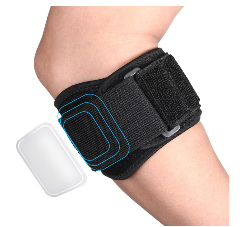 Tennis Elbow Brace Strap Forearm Support Band for Tendonitis Golfer Elbow Black