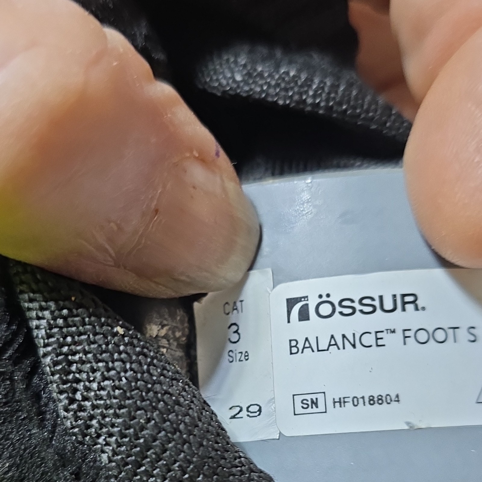 Össur Balance Foot S Prosthetic Foot Size 29 CE Certified Leg Stabilization