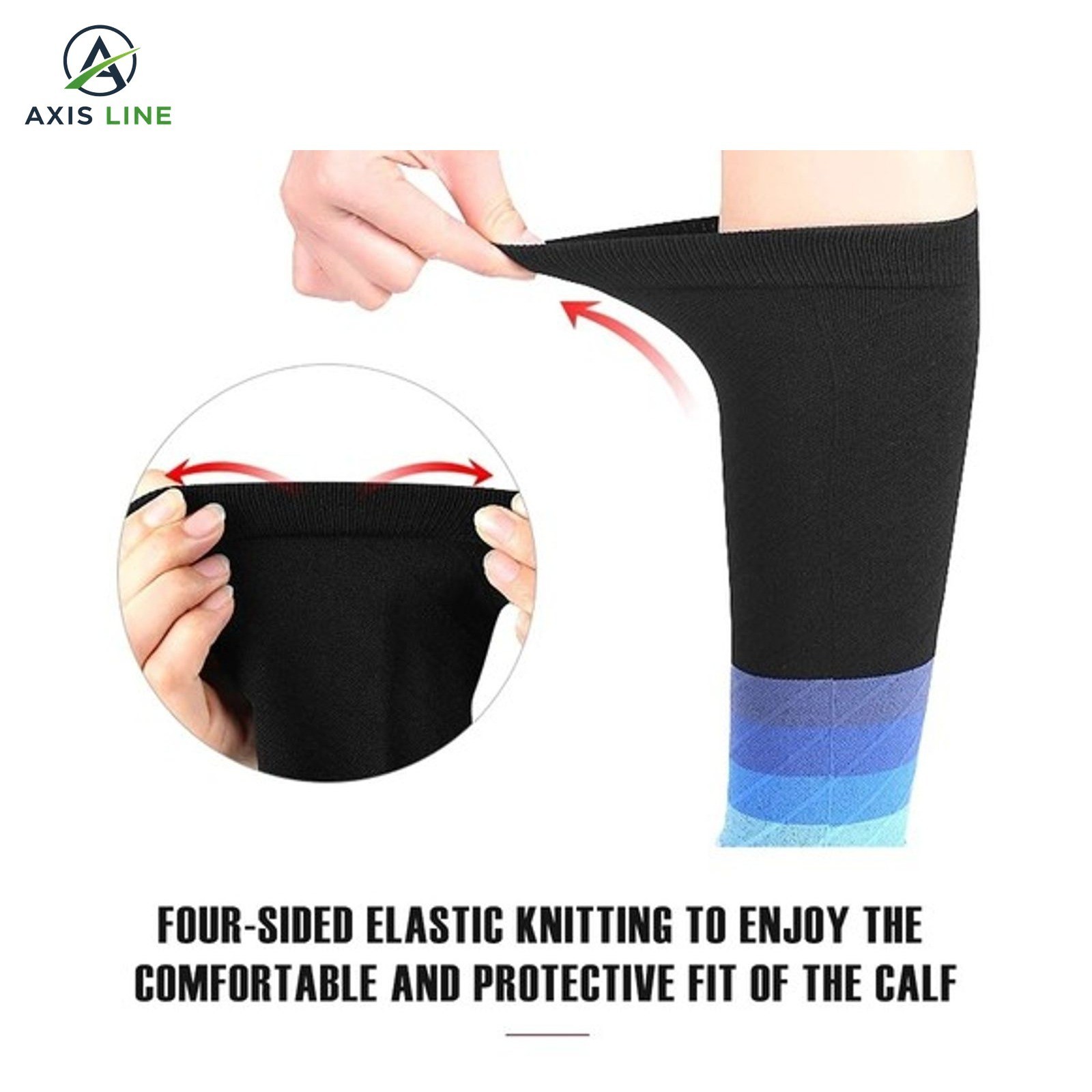 2x Calf Sleeves Leg Support Compression Socks Running Shin Splint Varicose Vein