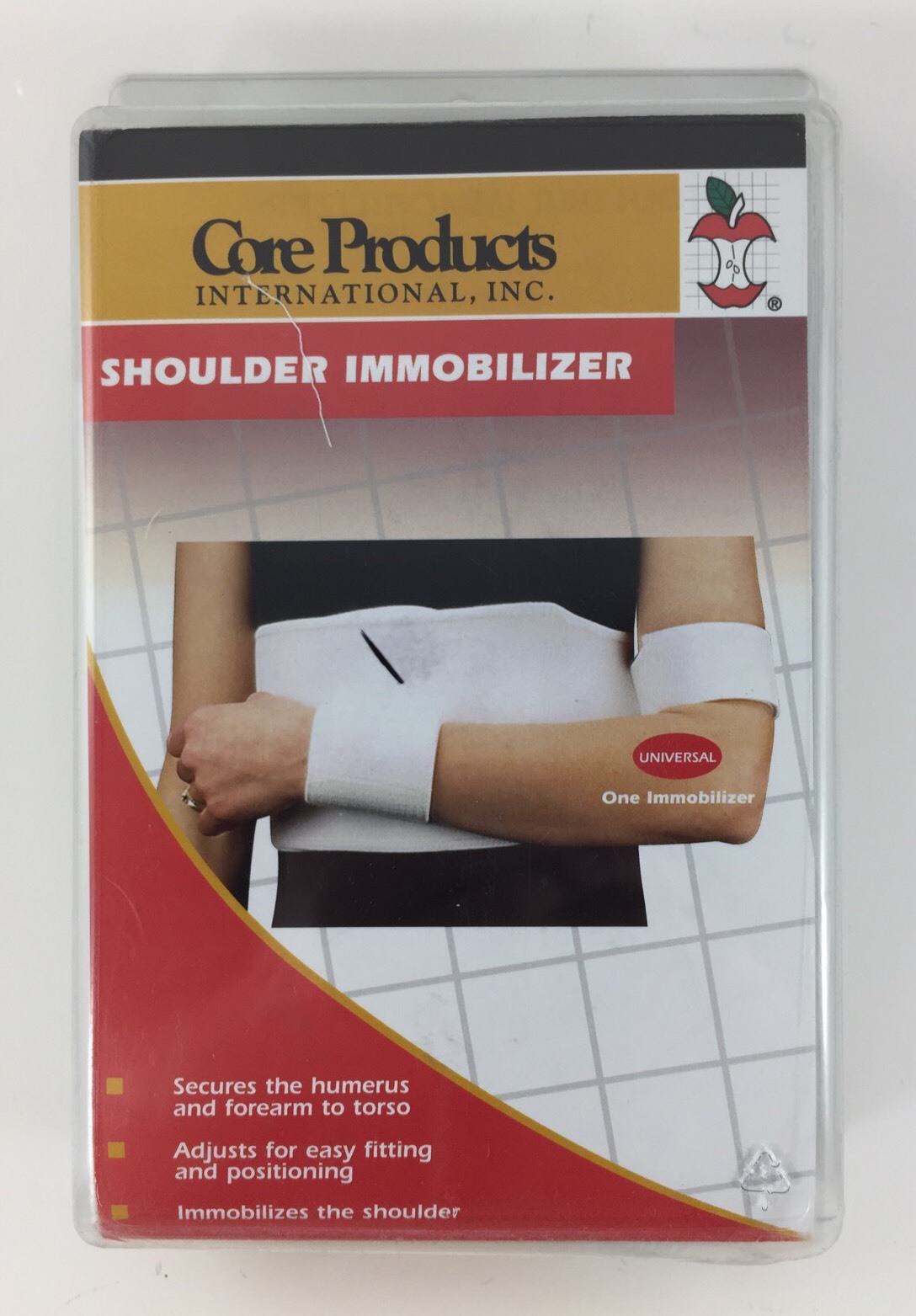SHOULDER IMMOBILIZER Universal Adjustable Strap Mesh Arm Elbow Belt Band White