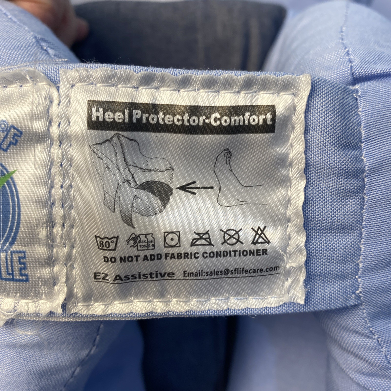 EZ Assistive Heel Protector, Remove Pressure and Bedsores for Healing, Blue