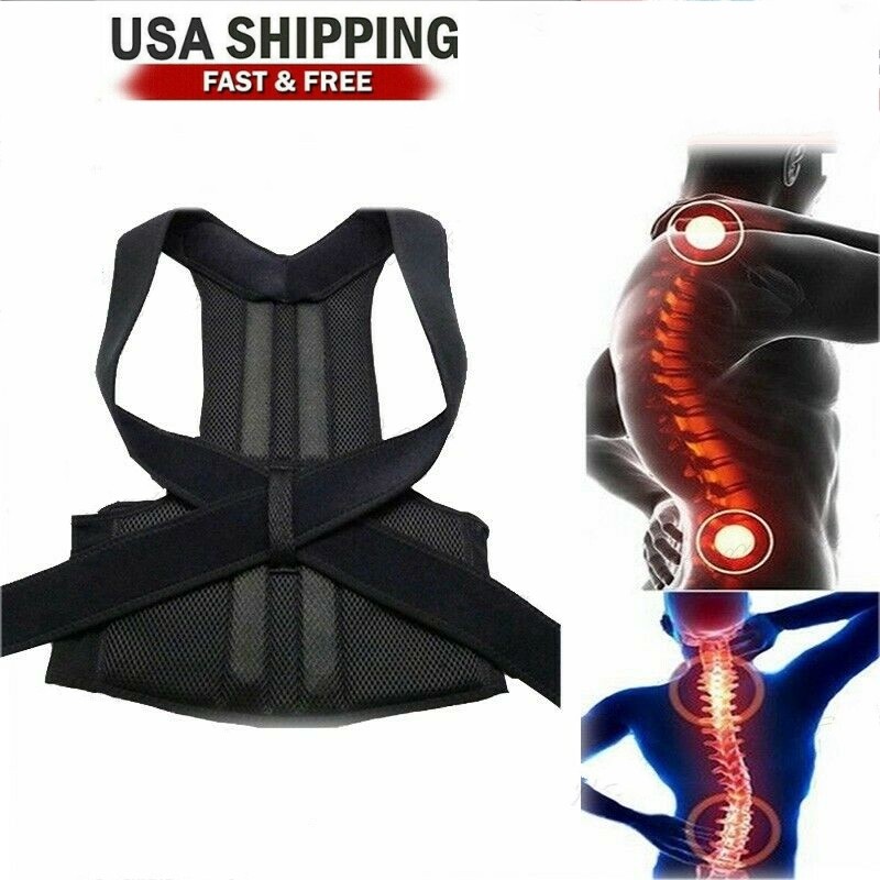 Posture Corrector Support Magnetic Back Shoulder Brace Belt Band For Men Women