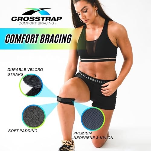 Stabilizing Patella Knee Strap | Patella Tendon Brace for 1 Strap (Large) Black
