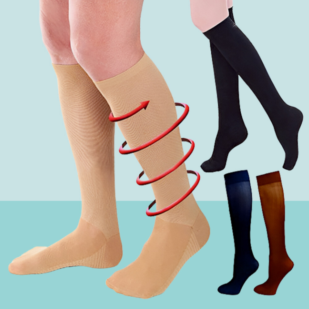 (3 Pairs) Compression Stockings Support Hose Socks Best Comfort Circulation Sock